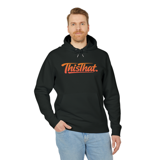 ThisThat. Heavyweight Hoodie - Black/Orange