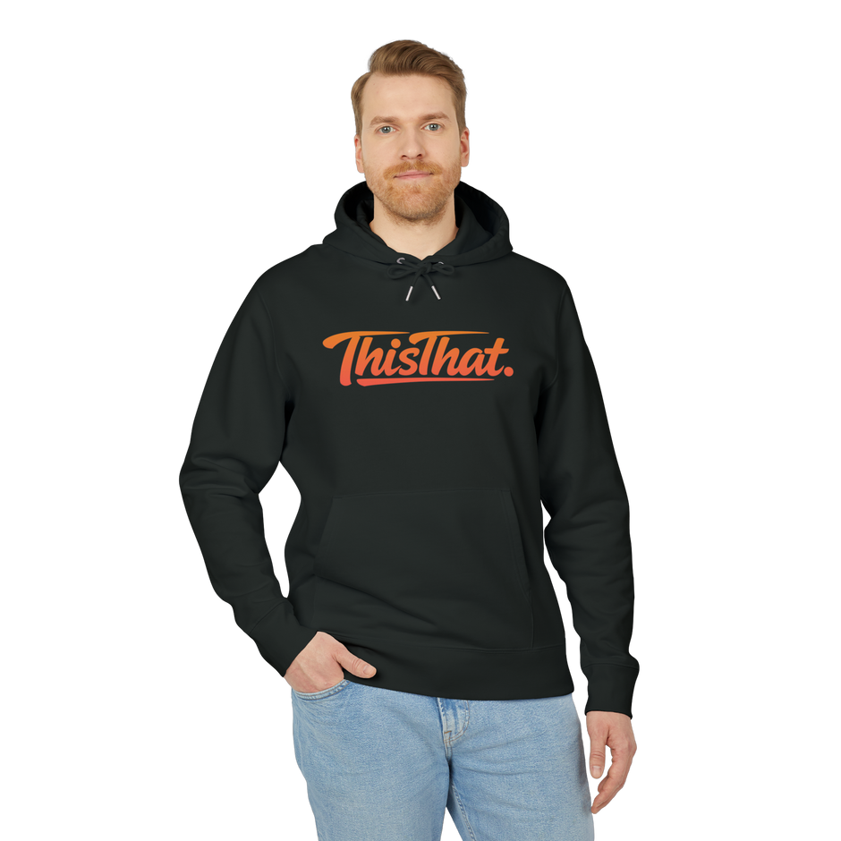 ThisThat. Heavyweight Hoodie - Black/Orange