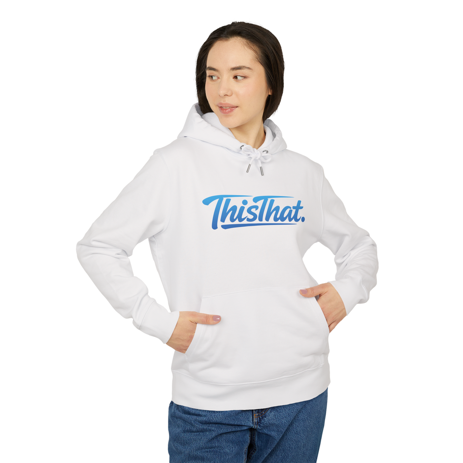 ThisThat. Heavyweight Hoodie - Off-White/Blue