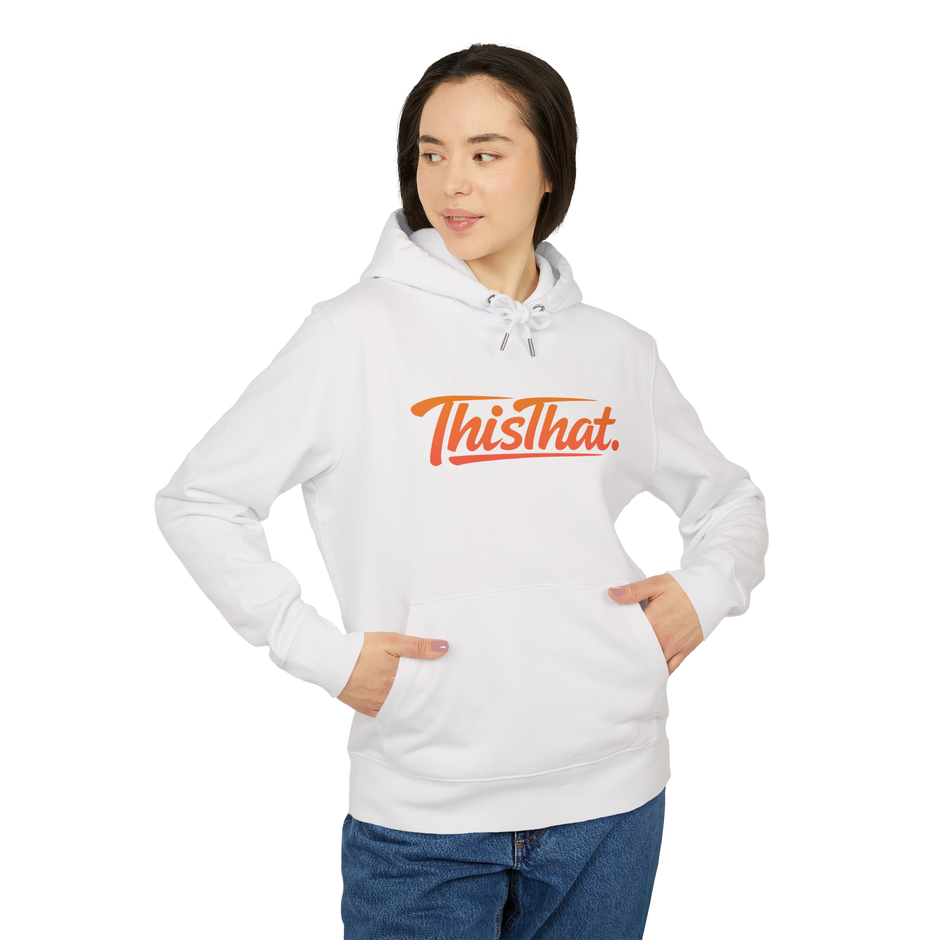 ThisThat. Heavyweight Hoodie - Off-White/Orange