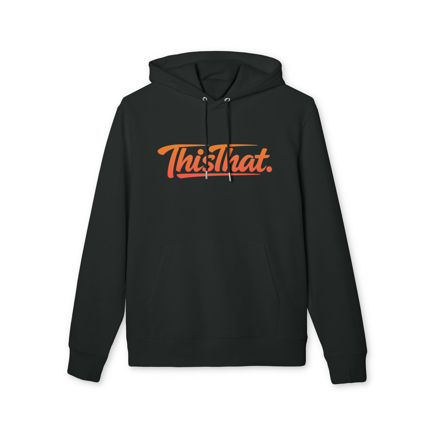 ThisThat. Heavyweight Hoodie - Black/Orange