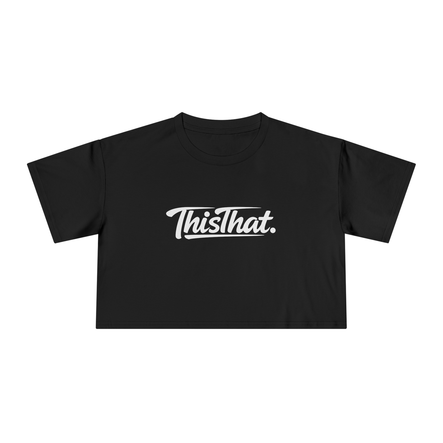 ThisThat. Cropped Tee - Black/White