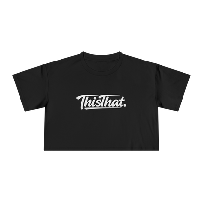 ThisThat. Cropped Tee - Black/White