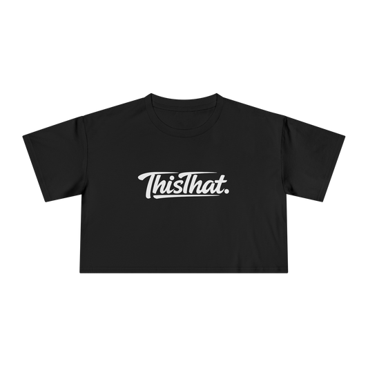 ThisThat. Cropped Tee - Black/White