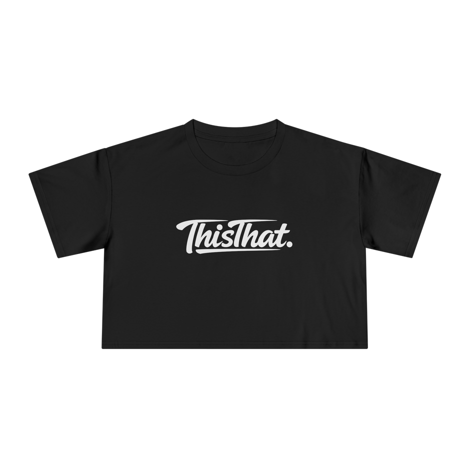 ThisThat. Cropped Tee - Black/White