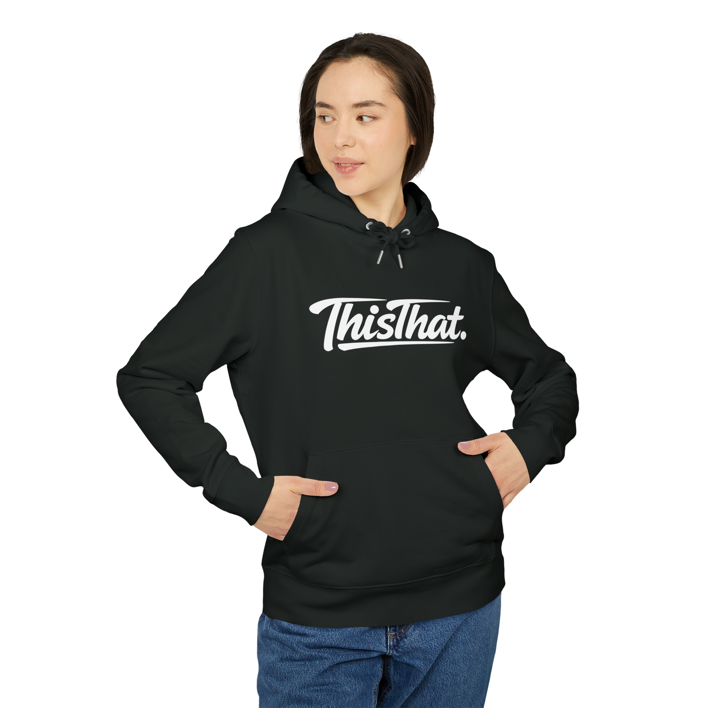 ThisThat. Heavyweight Hoodie - Black/White
