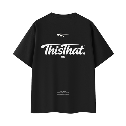 Signature Heavyweight Tee — Back Logo Print — Black