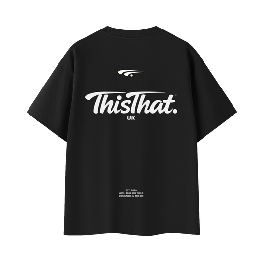 Signature Heavyweight Tee — Back Logo Print — Black