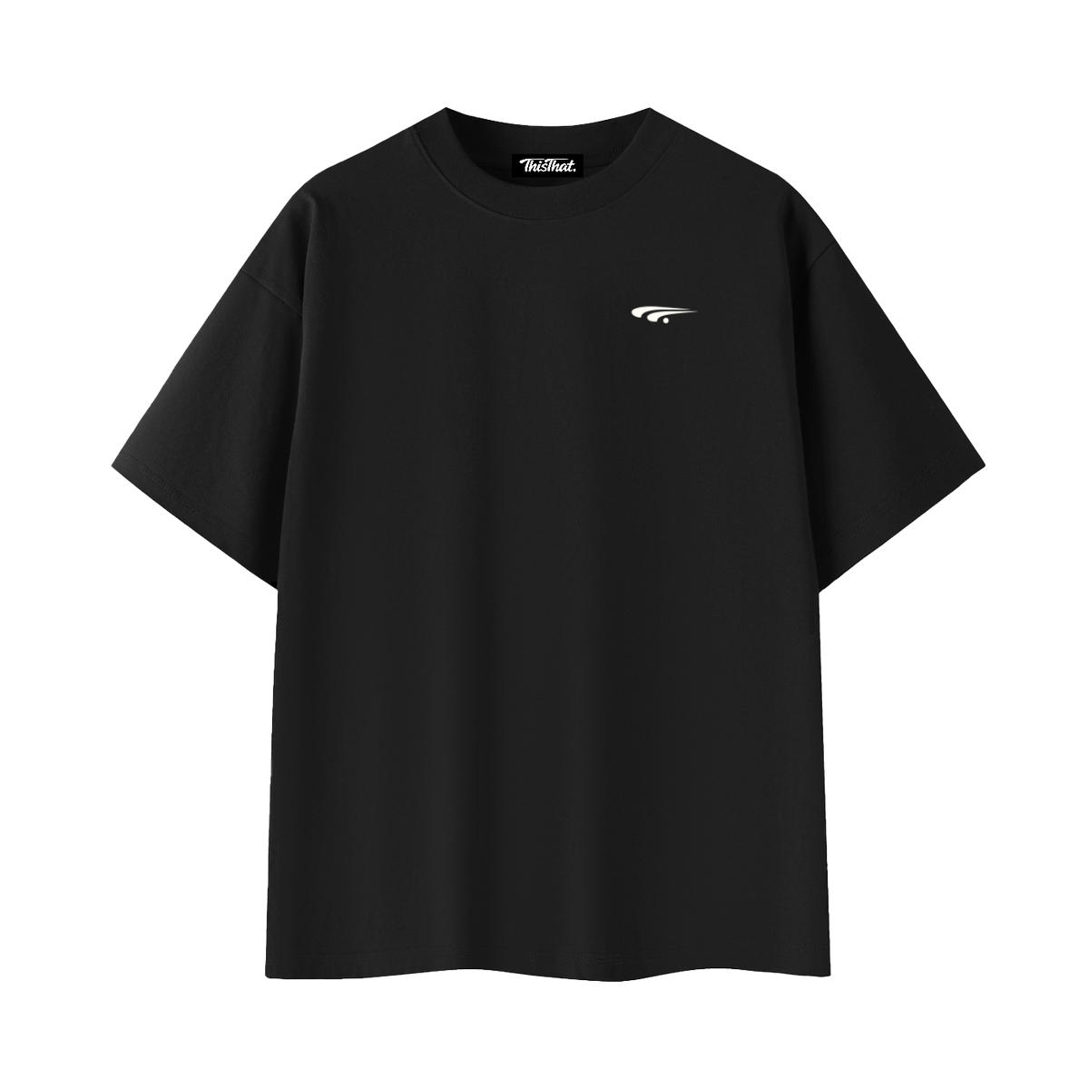 Signature Heavyweight Tee — Back Logo Print — Black