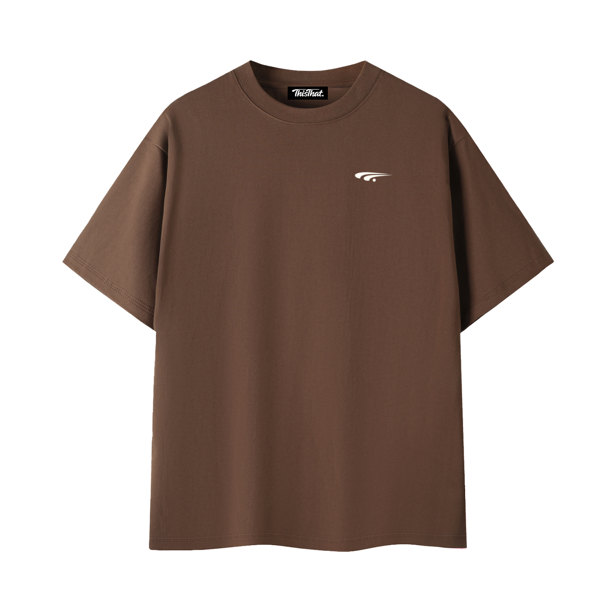Signature Heavyweight Tee — Back Logo Print — Coffee