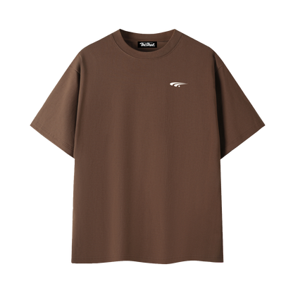 Signature Heavyweight Tee — Back Logo Print — Coffee