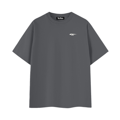 Signature Heavyweight Tee — Back Logo Print — Dark Grey