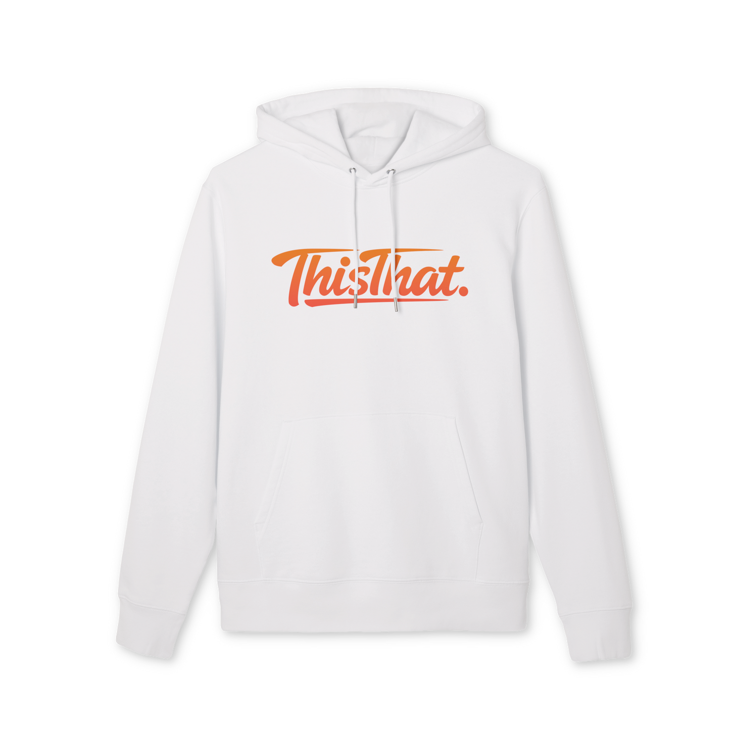 ThisThat. Heavyweight Hoodie - Off-White/Orange