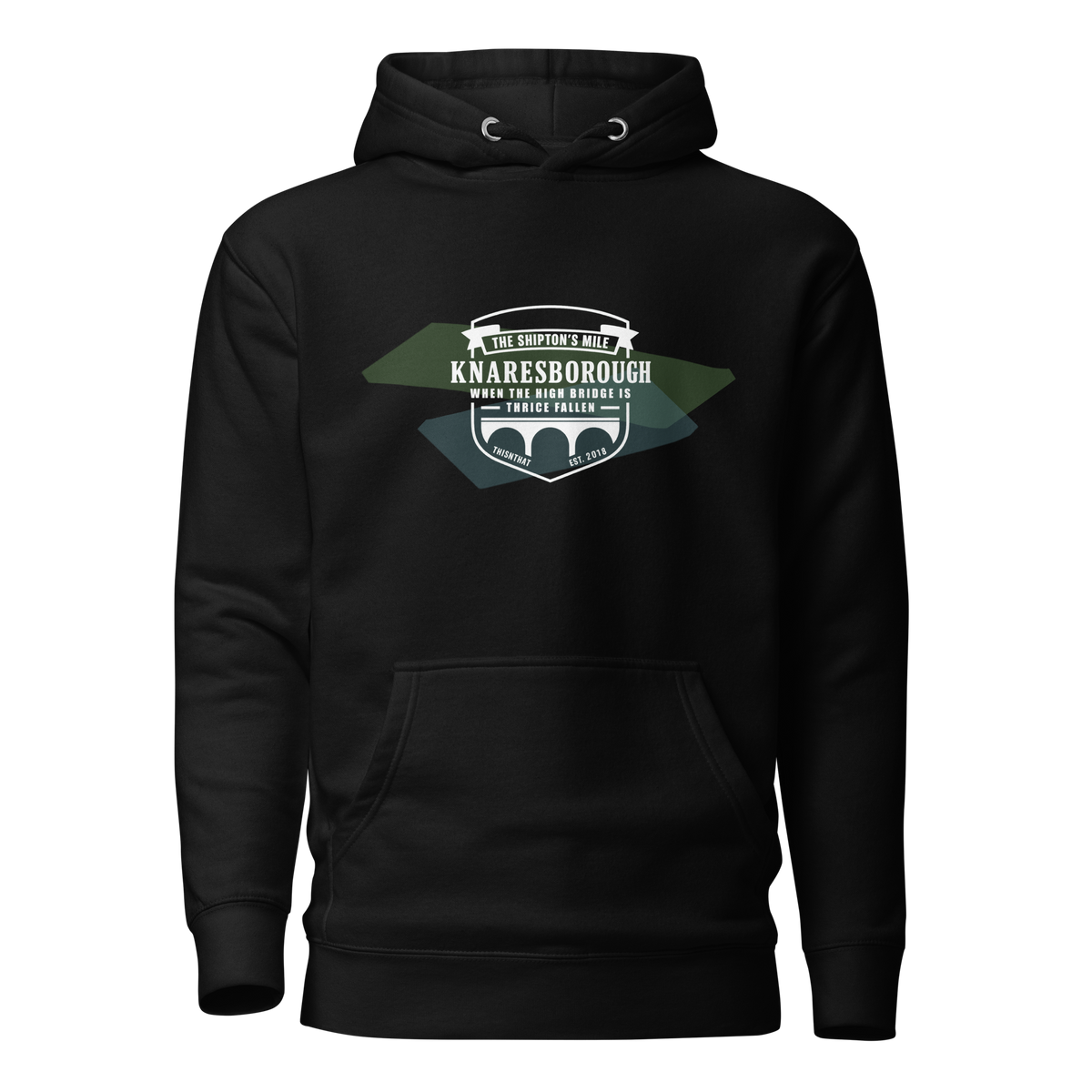 The Shipton's Mile. Cotton Face Hoodie - Black